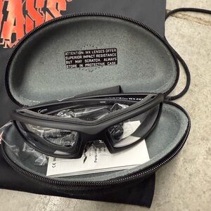 Harley Davison Black Protective Glasses with Case